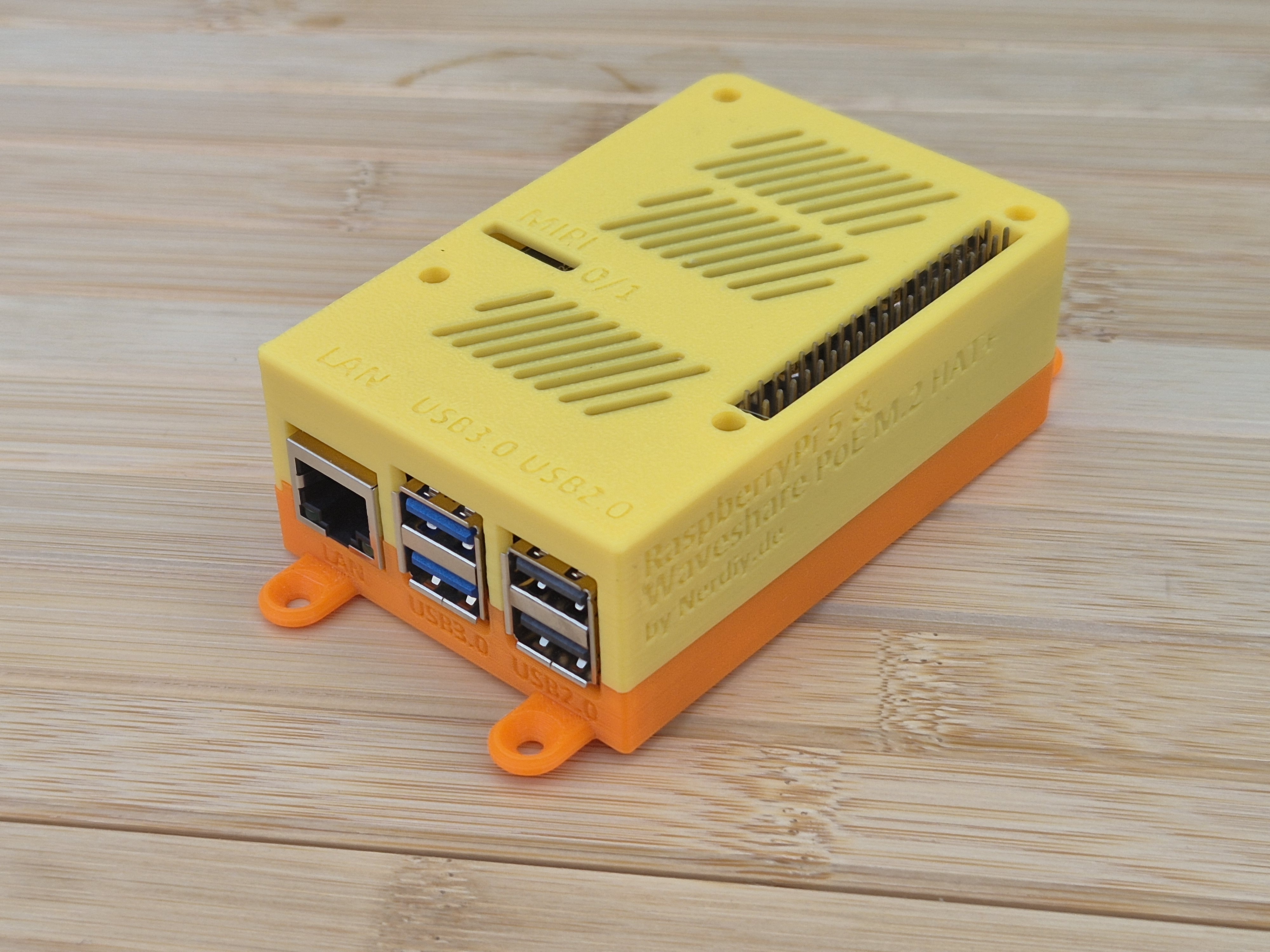 Raspberry Pi 5  - Waveshare PoE M.2 HAT+ Housing by Nerdiy.de — miniatura 4