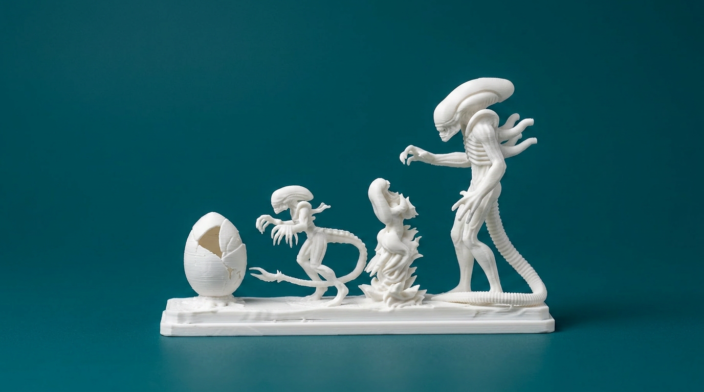 Xenomorph Life Cycle from Alien 3D Model