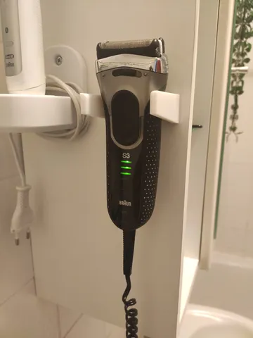 simple wall mount for Braun S3 electric shaver