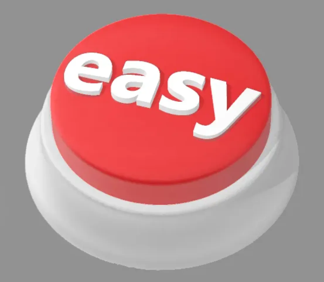 Easy Button LCD Knob by Dirty Faced Kid, Download free STL model