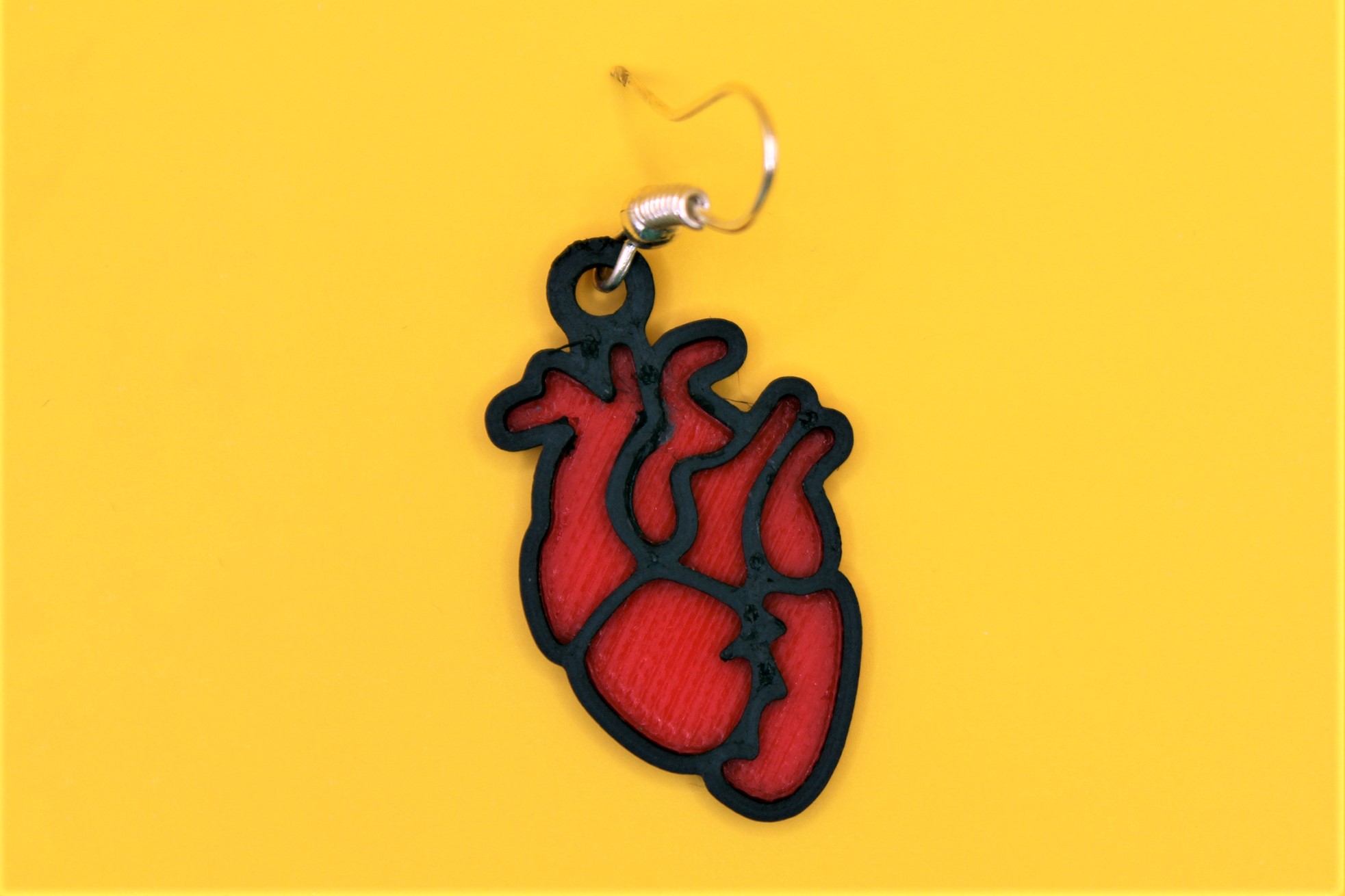 Anatomical heart earrings