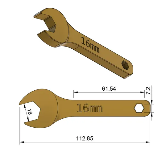 16mm wrench spanner