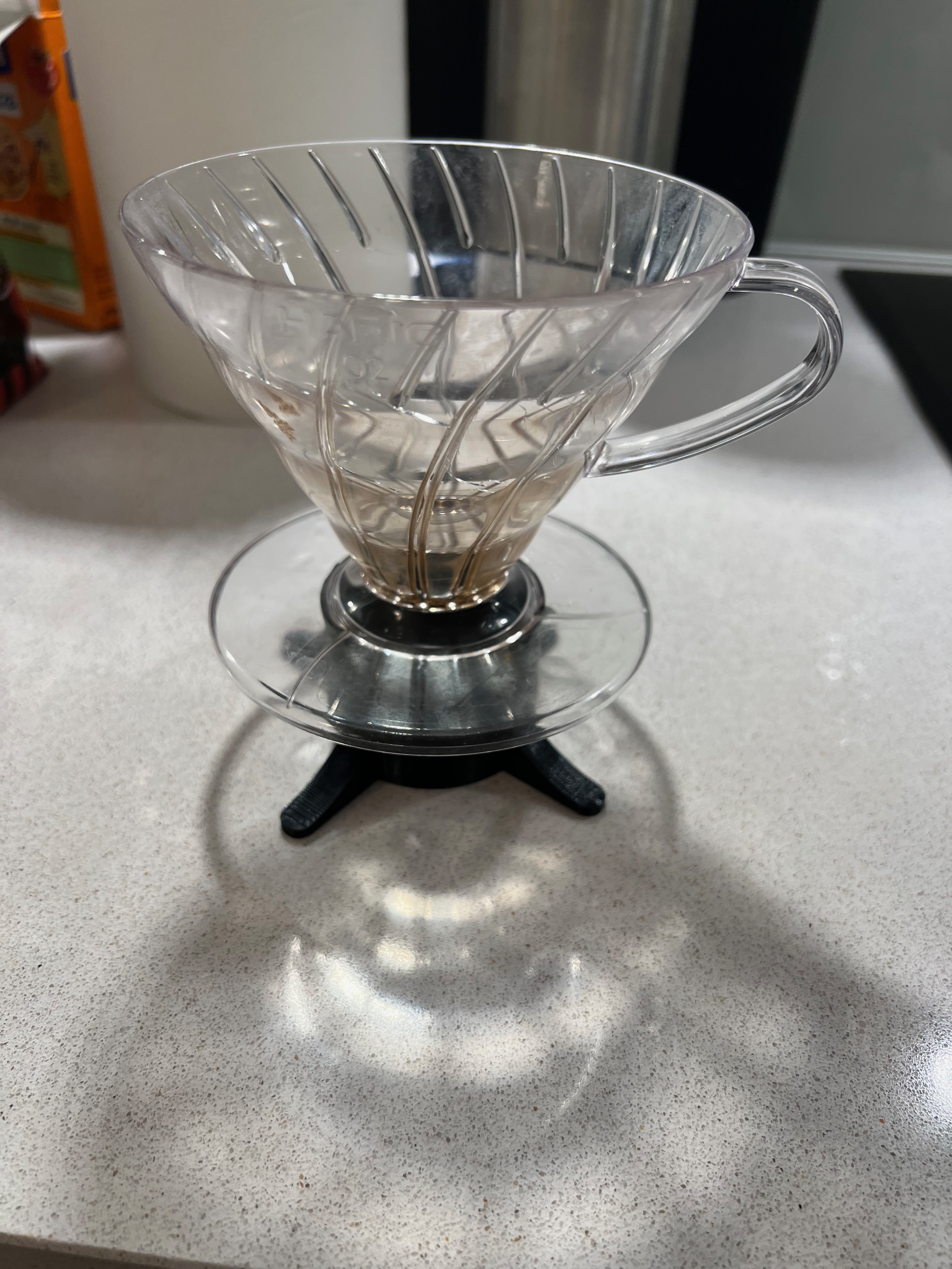 V60 Dripper Stand (size 02). Parameterized model included