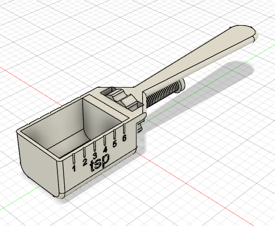 Miniatura 3 do modelo 3D Adjustable Measuring Spoon