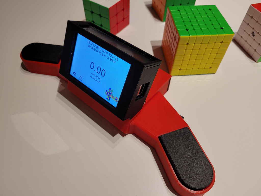 PiMat Rubiks Cube Timer by mrusse Download free STL model