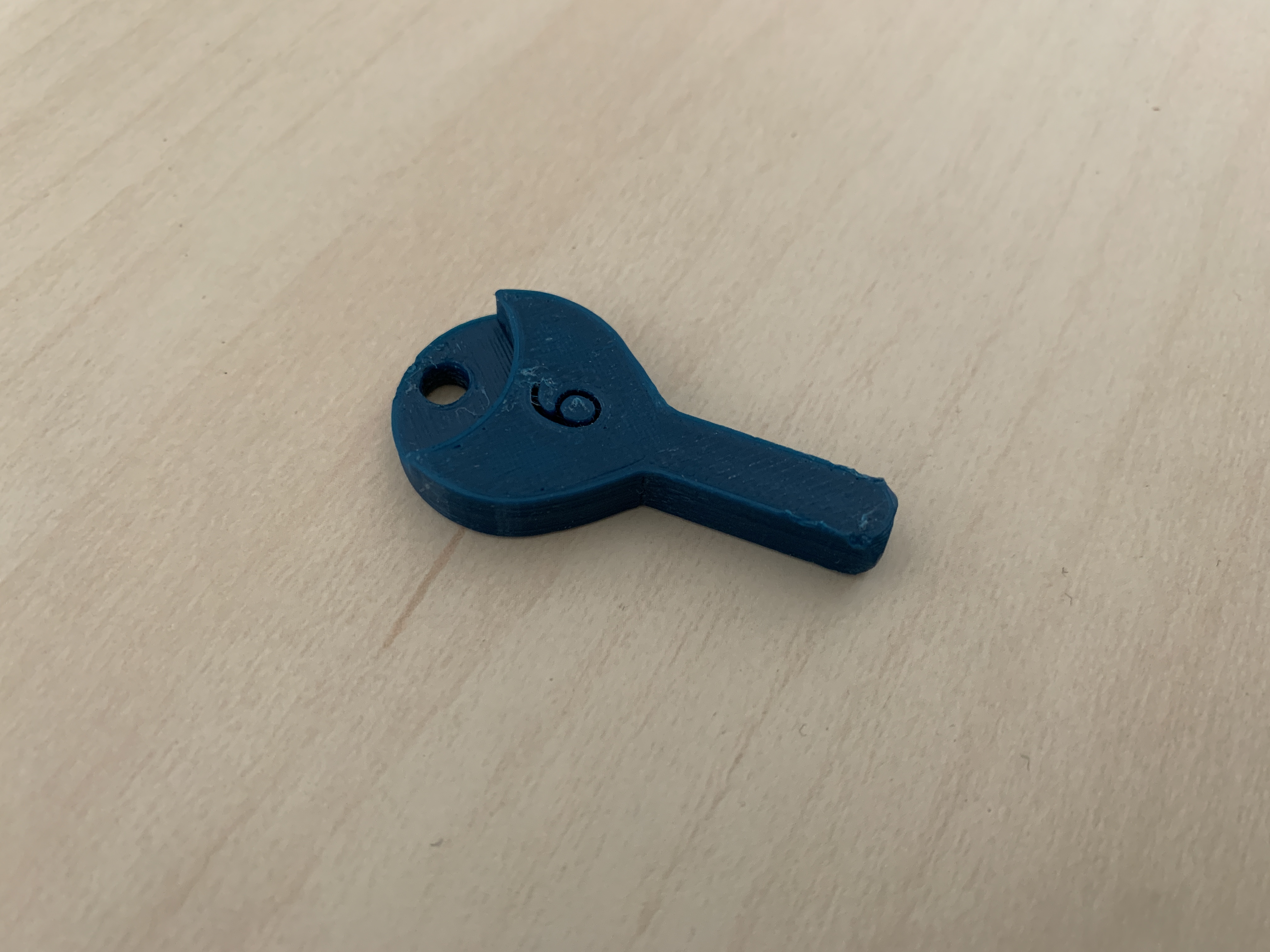 Small square profile key for utility box (6mm each side)