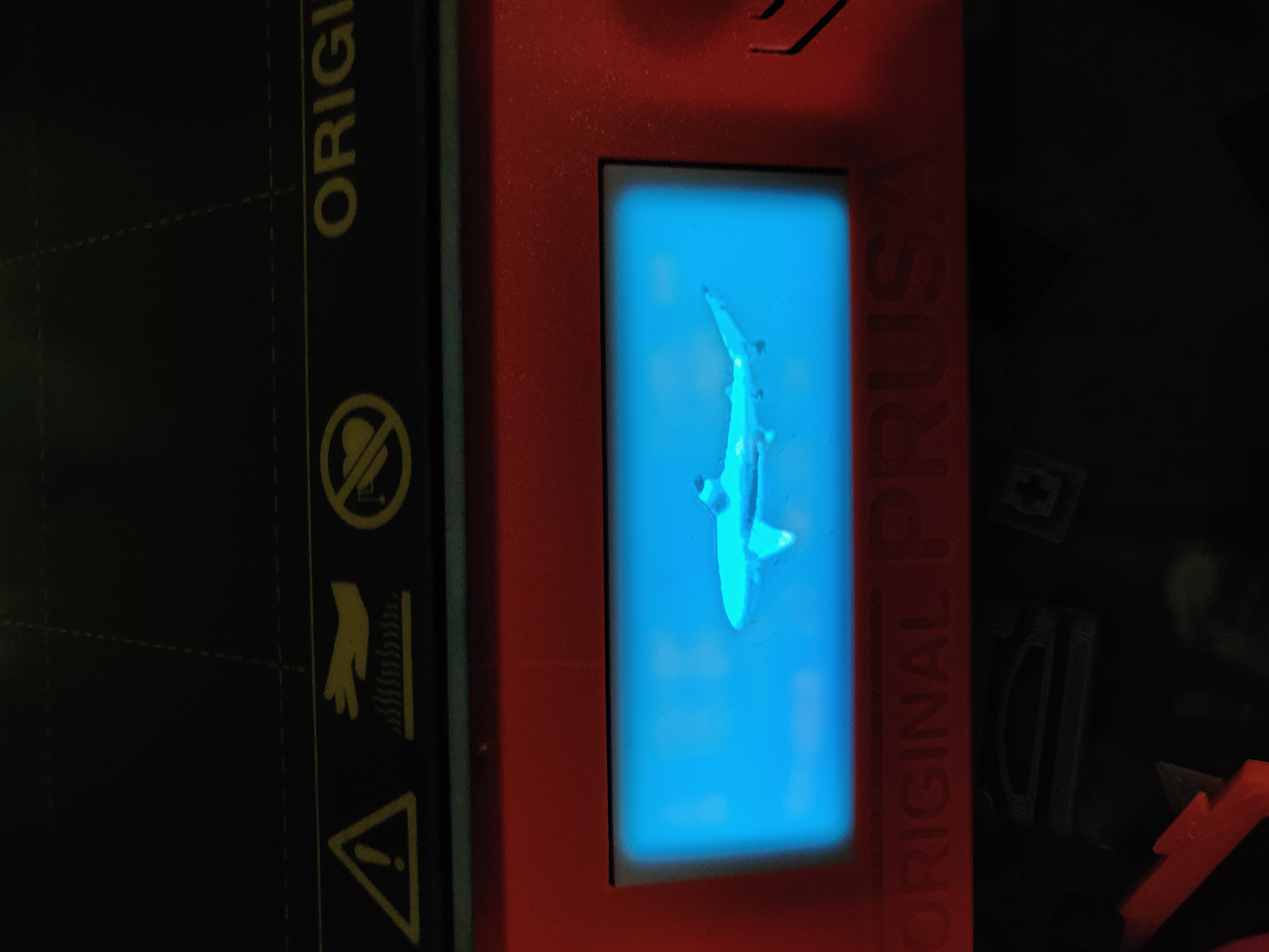 Shark lithophane screen cover