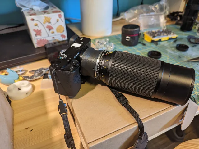 Olympus OM to e-mount body adapter