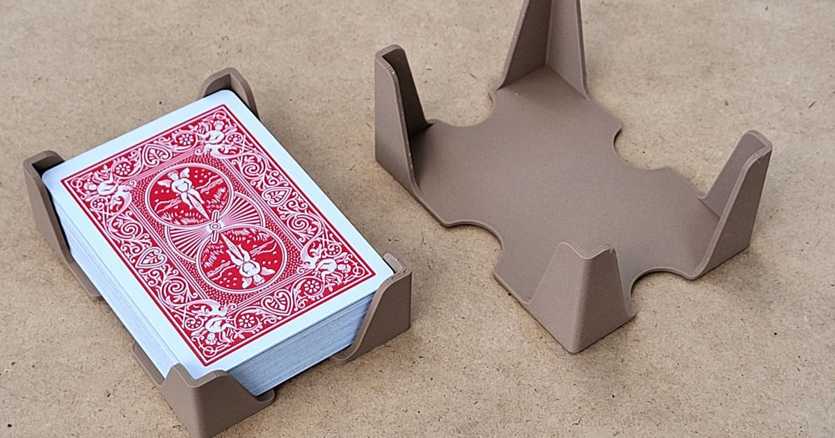 Playing Card Deck Holder by Beaver Download free STL model
