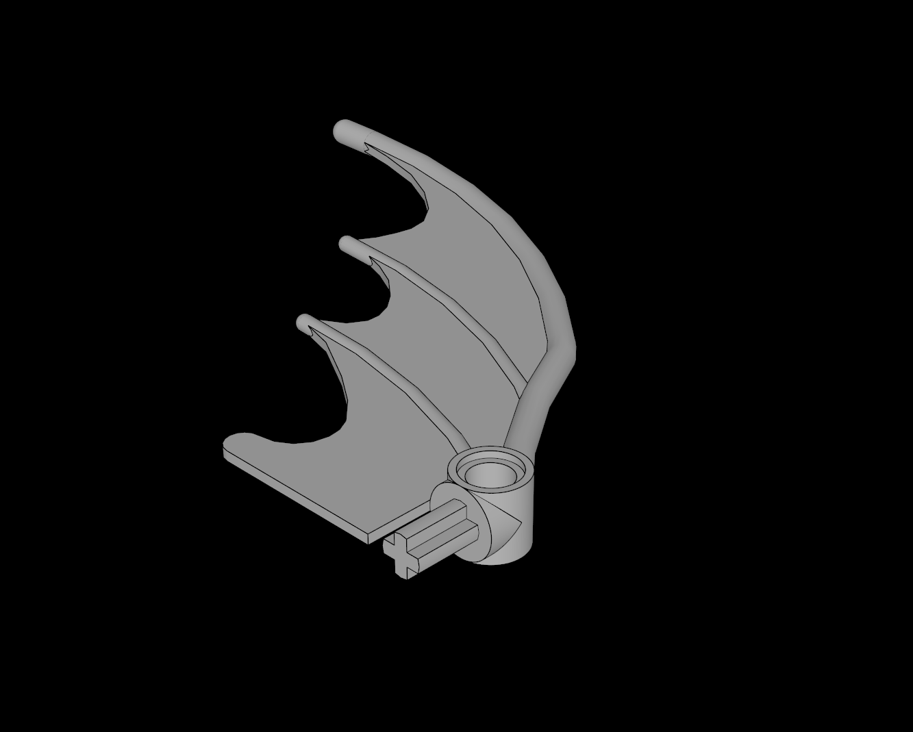 Lego Compatible (55706.dat) Animal Wing  9 x  9 with Axle