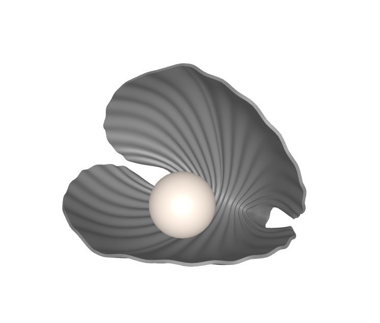 Sea shell with pearl