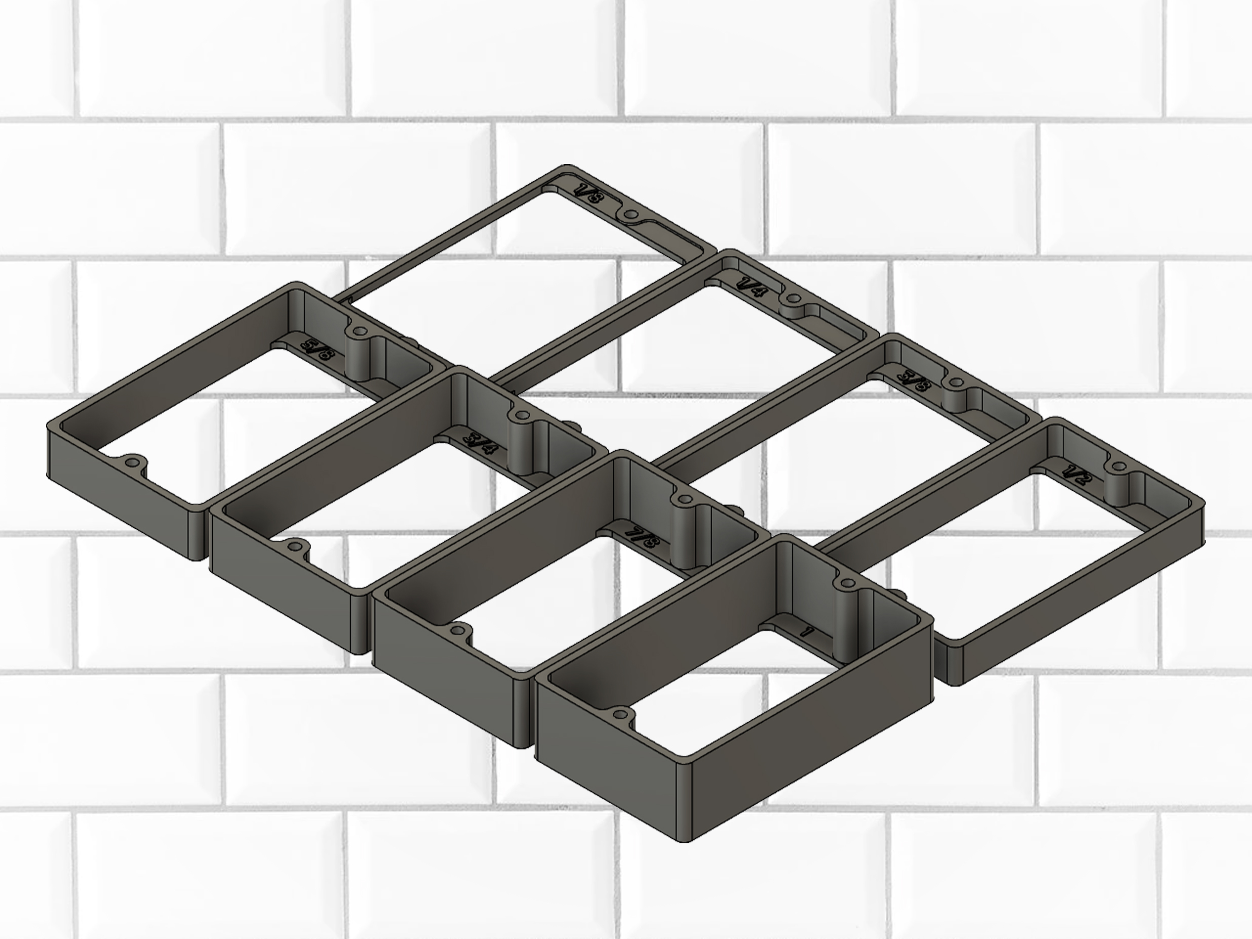 Miniatura 4 do modelo 3D Electrical Box Spacers  |  Full Set