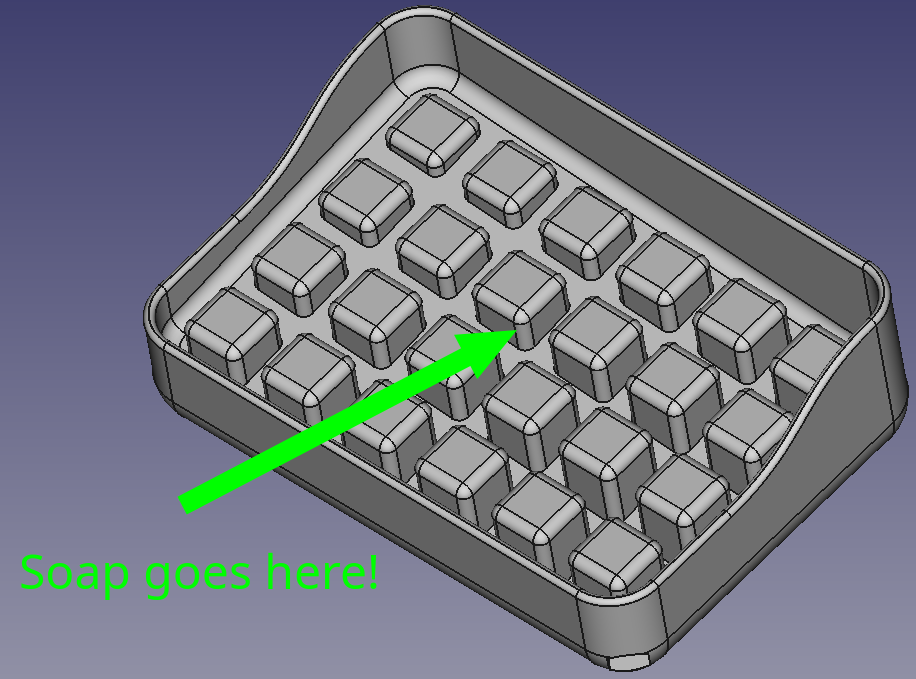 Wall-Mountable Soap Dish (for Tesa PowerStrip S)