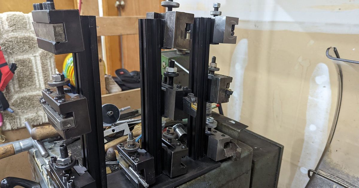 CXA Aloris / Dorian Tool Holder Storage Tree with 3030 Extrusion by