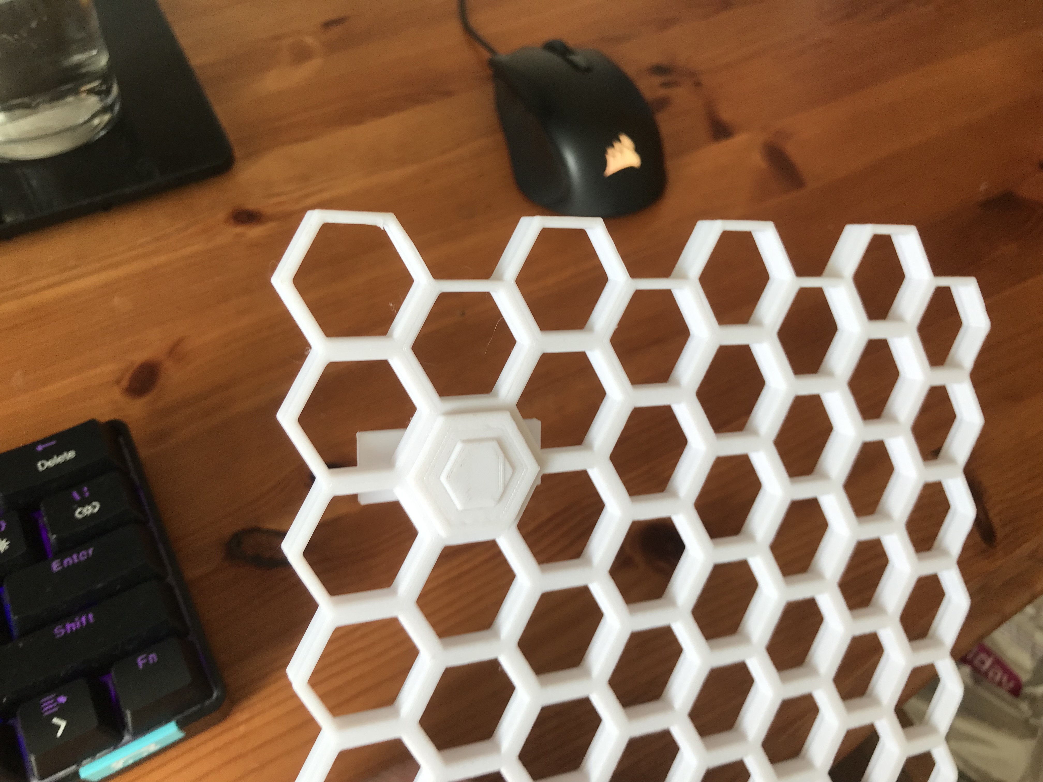 Command Strip mount for Honeycomb wall