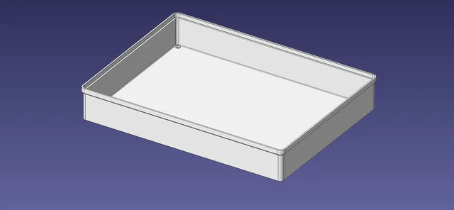 3x4 units, half height, 1x1 grid Stackable Insertbox