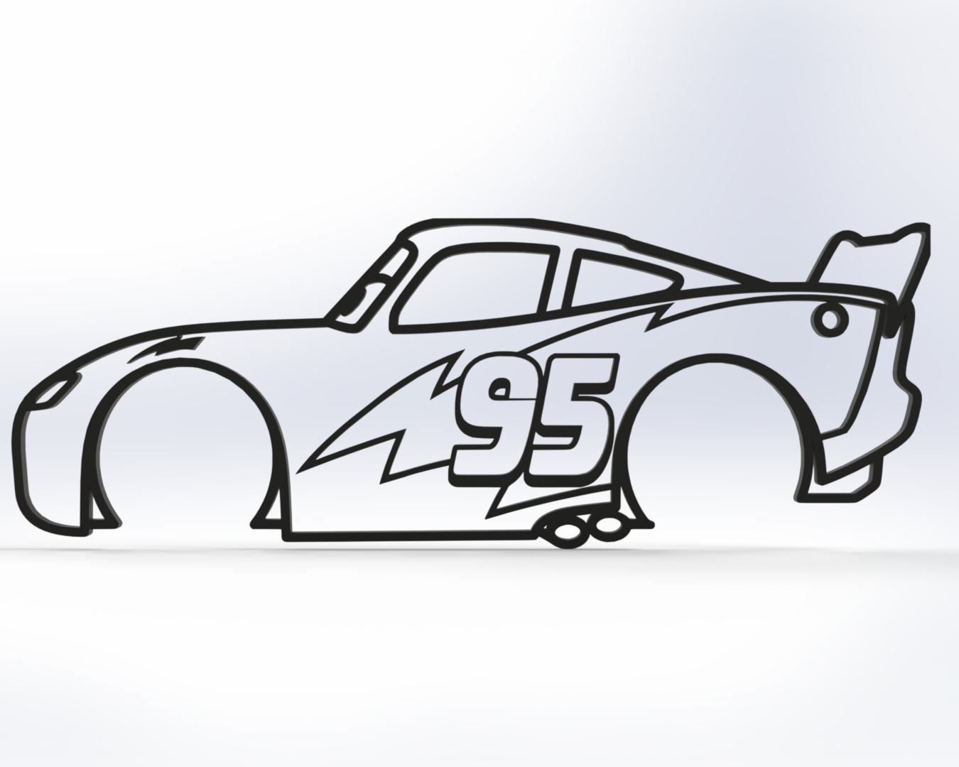 Lightning McQueen 2D Wall Art