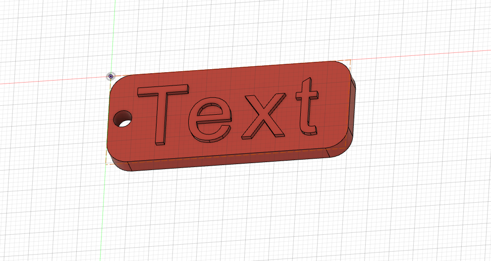 Keychain with modular text