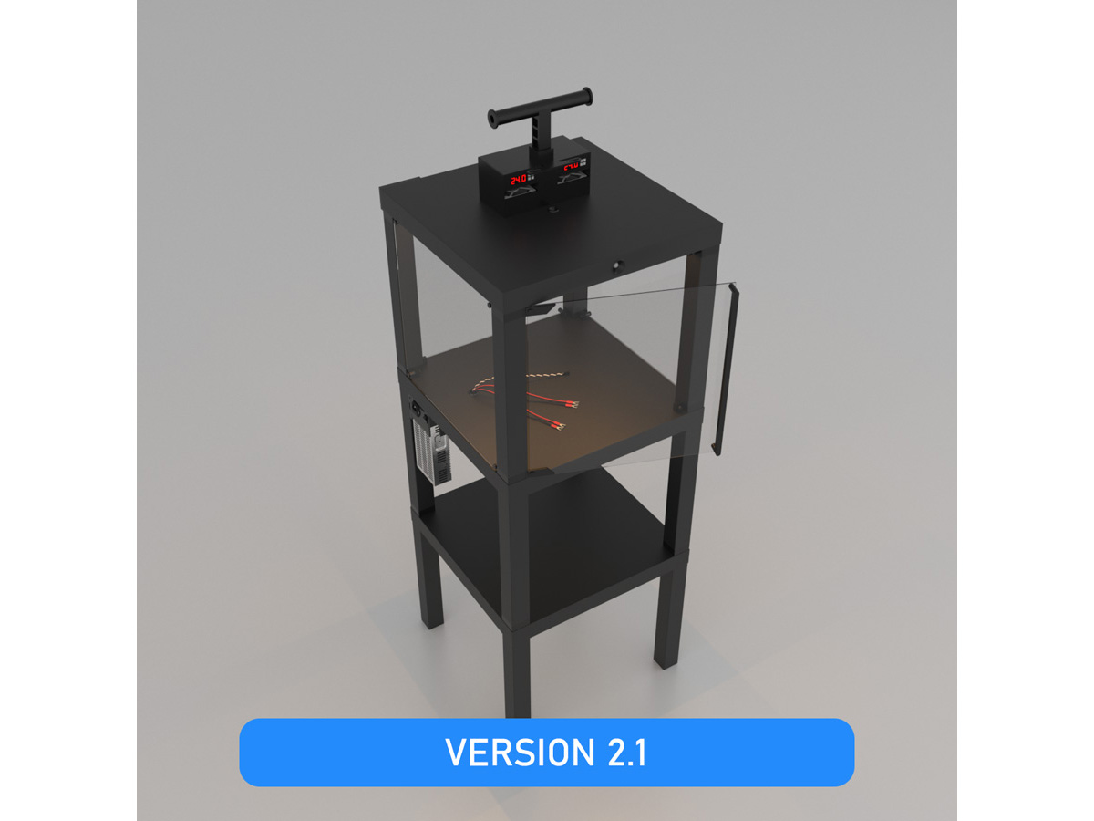 Temperature Controlled LACK Enclosure With Motion Sensor LED Lights