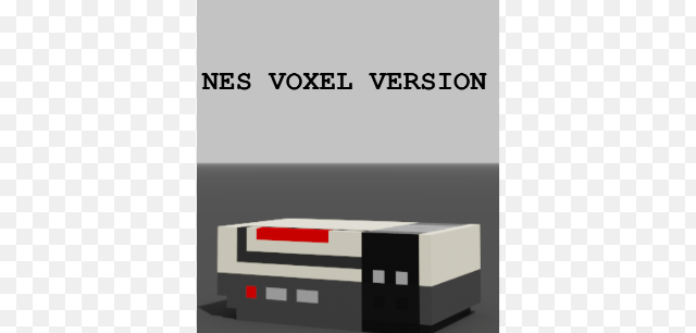 NINTENDO ENTERTAINMENT SYSTEM - voxel art model - with color!