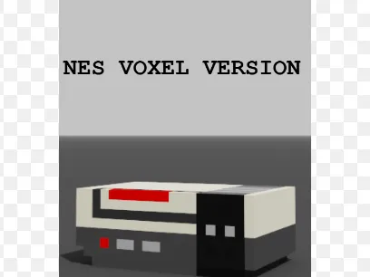 NINTENDO ENTERTAINMENT SYSTEM - voxel art model - with color!
