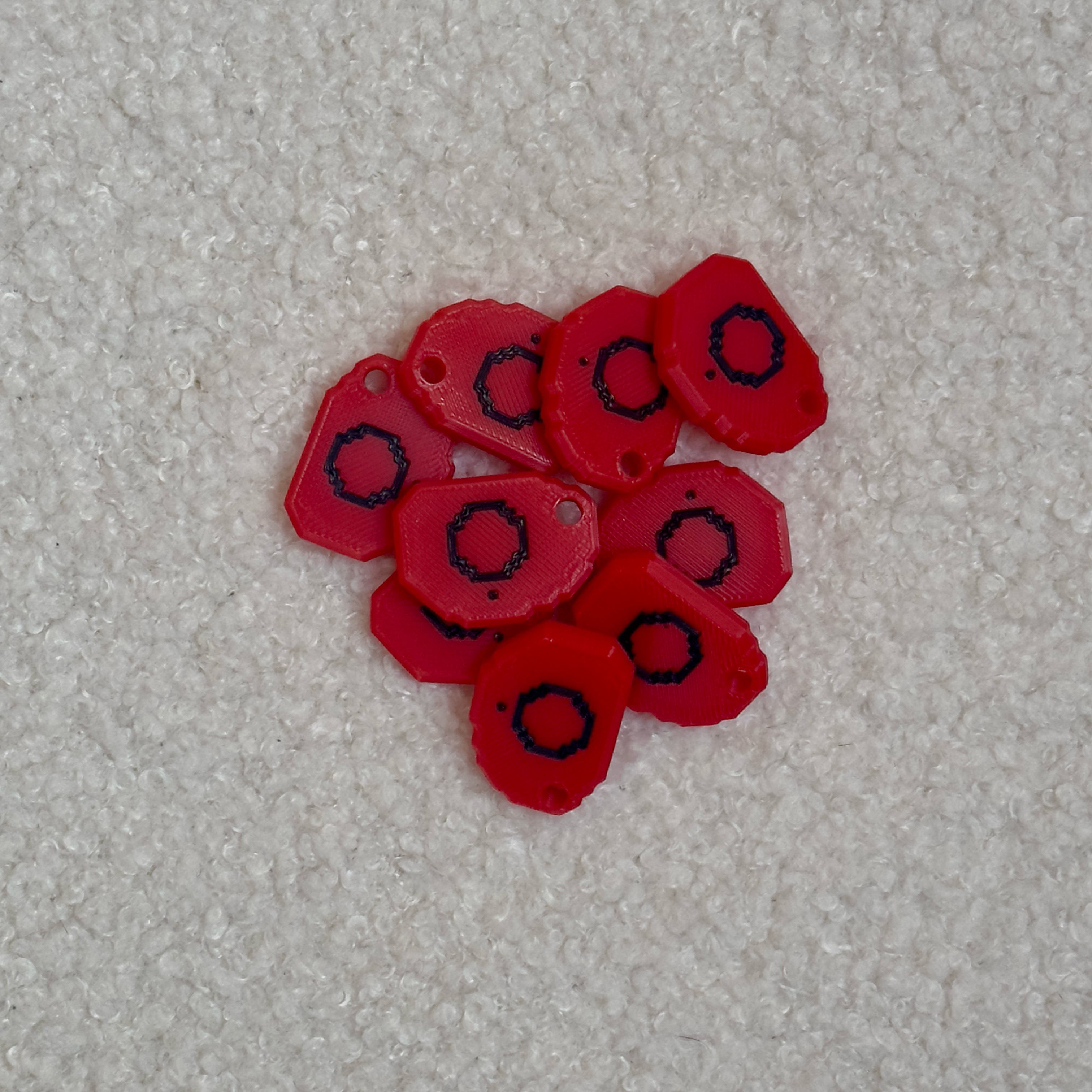 Tibia Great Fireball Rune Keychain (NO AMS)