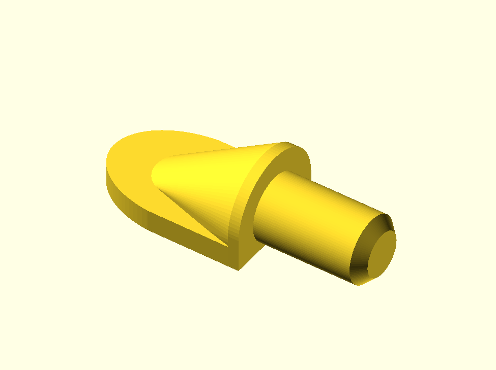 Kolíček police sklo (Peg shelf glass) - OpenSCAD parametrizable