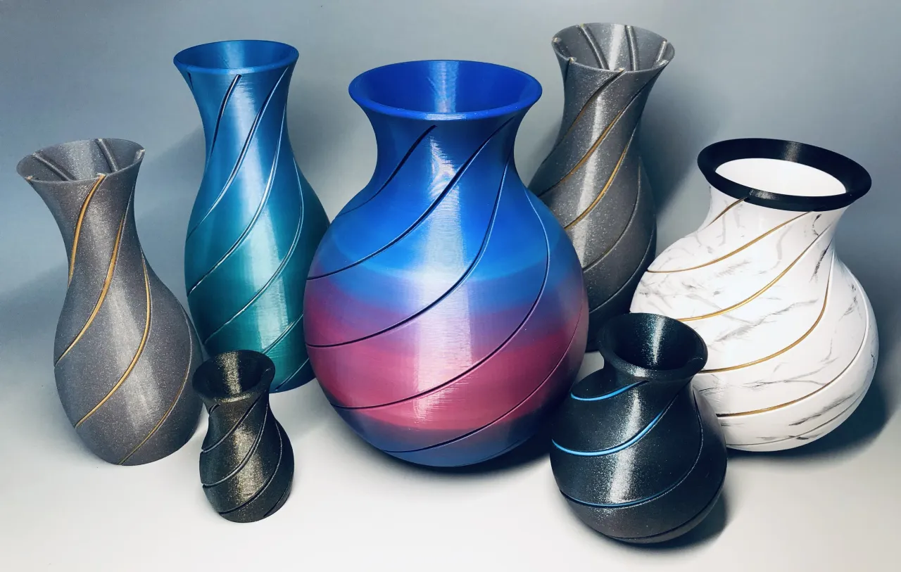 Vase with Filament - Customisable por Dario | Descargar STL gratuito | Printables.com
