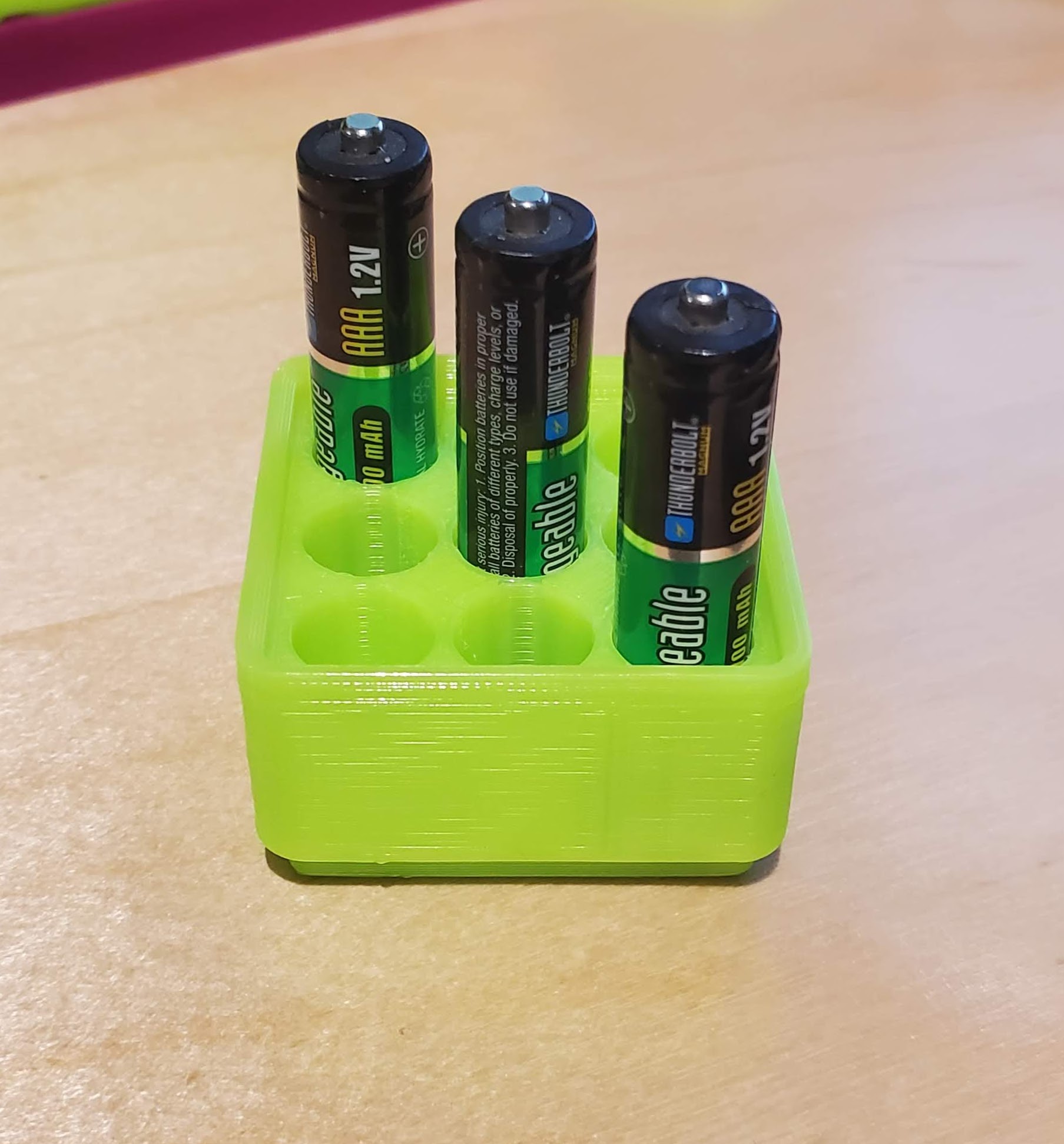 Gridfinity AAA Battery 1x1x3 or 2x1x3 (added step files)
