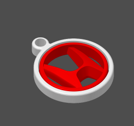 Honda, Opel and Ford Gyro Keychain 3D model thumbnail