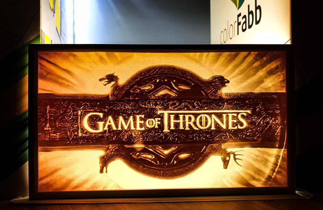 Game of Thrones Title Card Lithophane