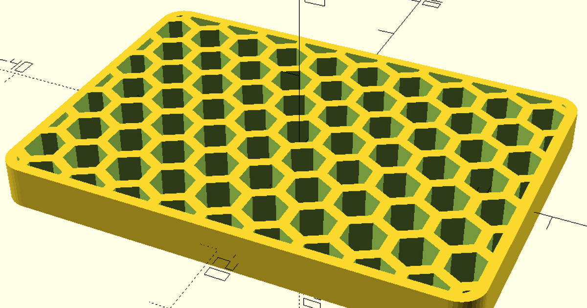 Parametric hex grille by Brandano | Download free STL model ...