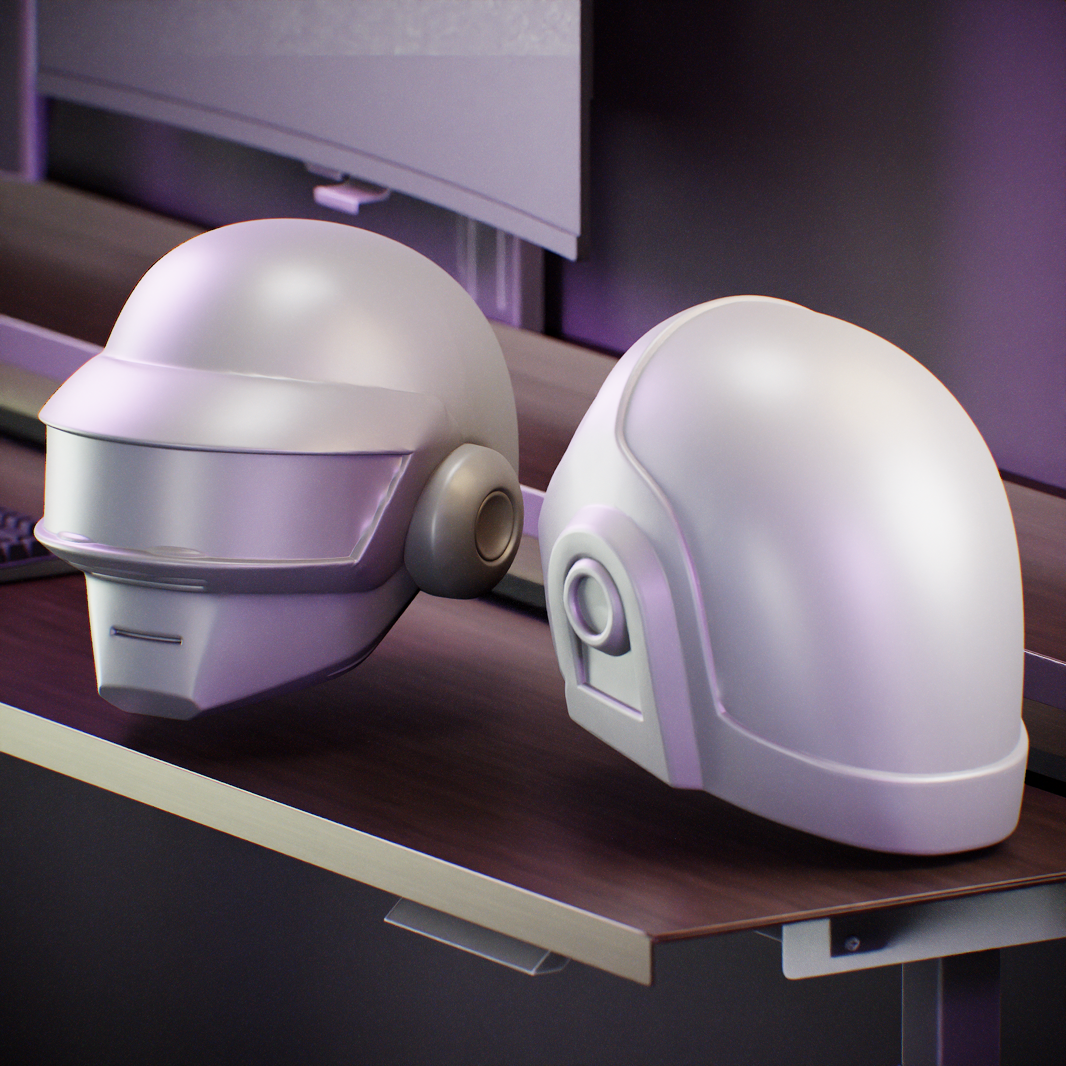 Decorative DaftPunk Hollow Helmets - Daft Punk Cascos x 2 - TB3 - GM08 - Cascos huecos Pack 2