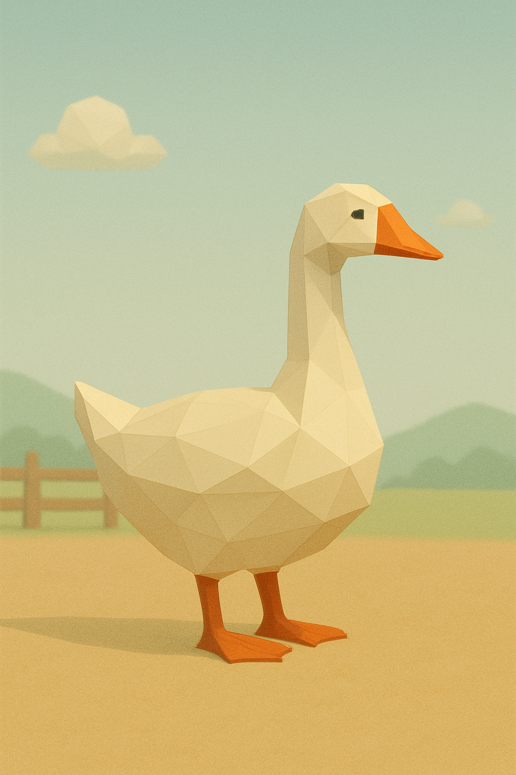 Low poly goose