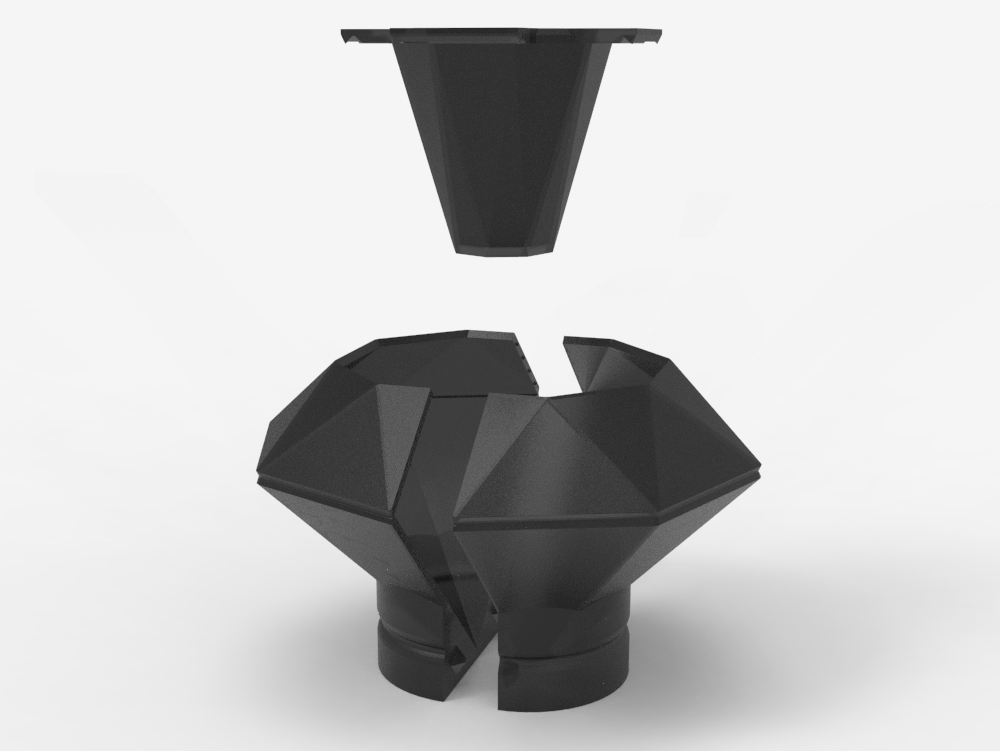 Form for a concrete pot Diamond