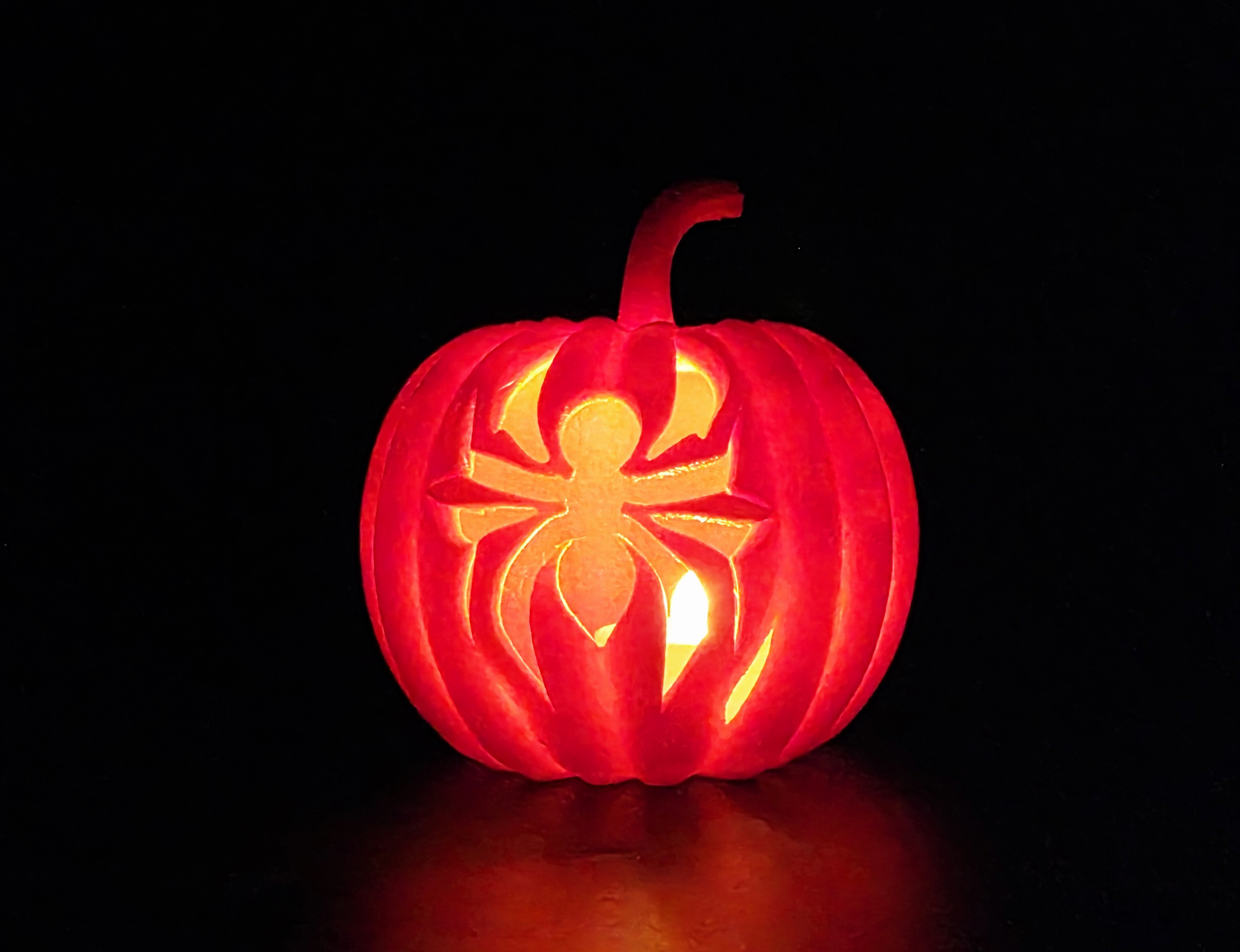 Spider Jack-o-Lantern w/Lid LED Tea Light Holder — miniatura 7