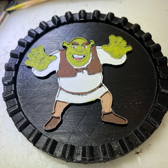 Ogre character for Checkers and a magnet