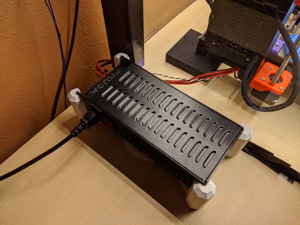 Prusa i3 MK3S Black PSU Tabletop Mount (Stylish/Simplistic Variants)