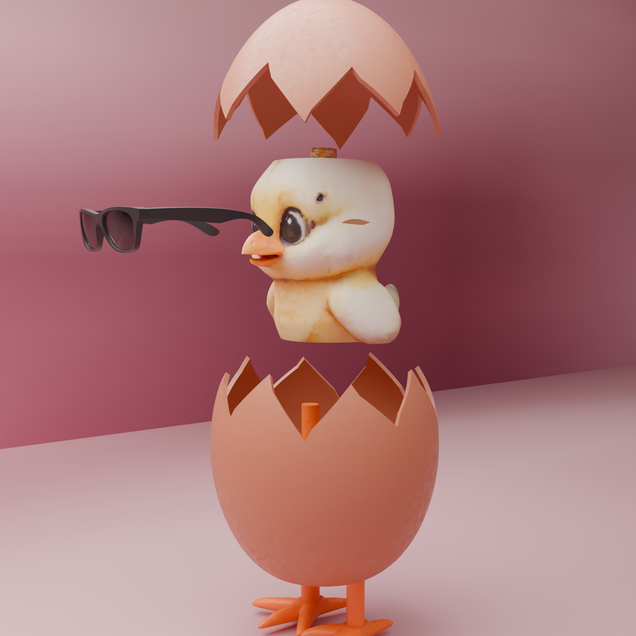 Miniatura 5 do modelo 3D Moving Easter Egg With Chick
