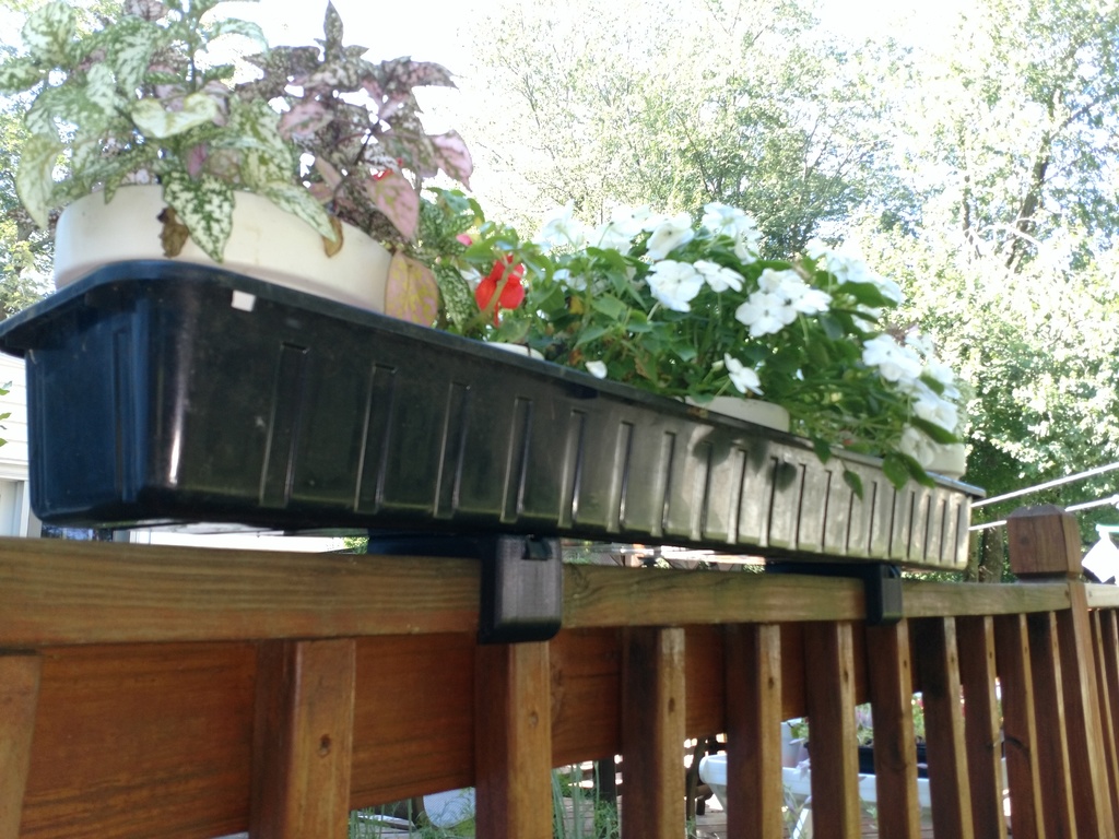 Deck Rail Planter Box Bracket by ArtieH Download free STL model