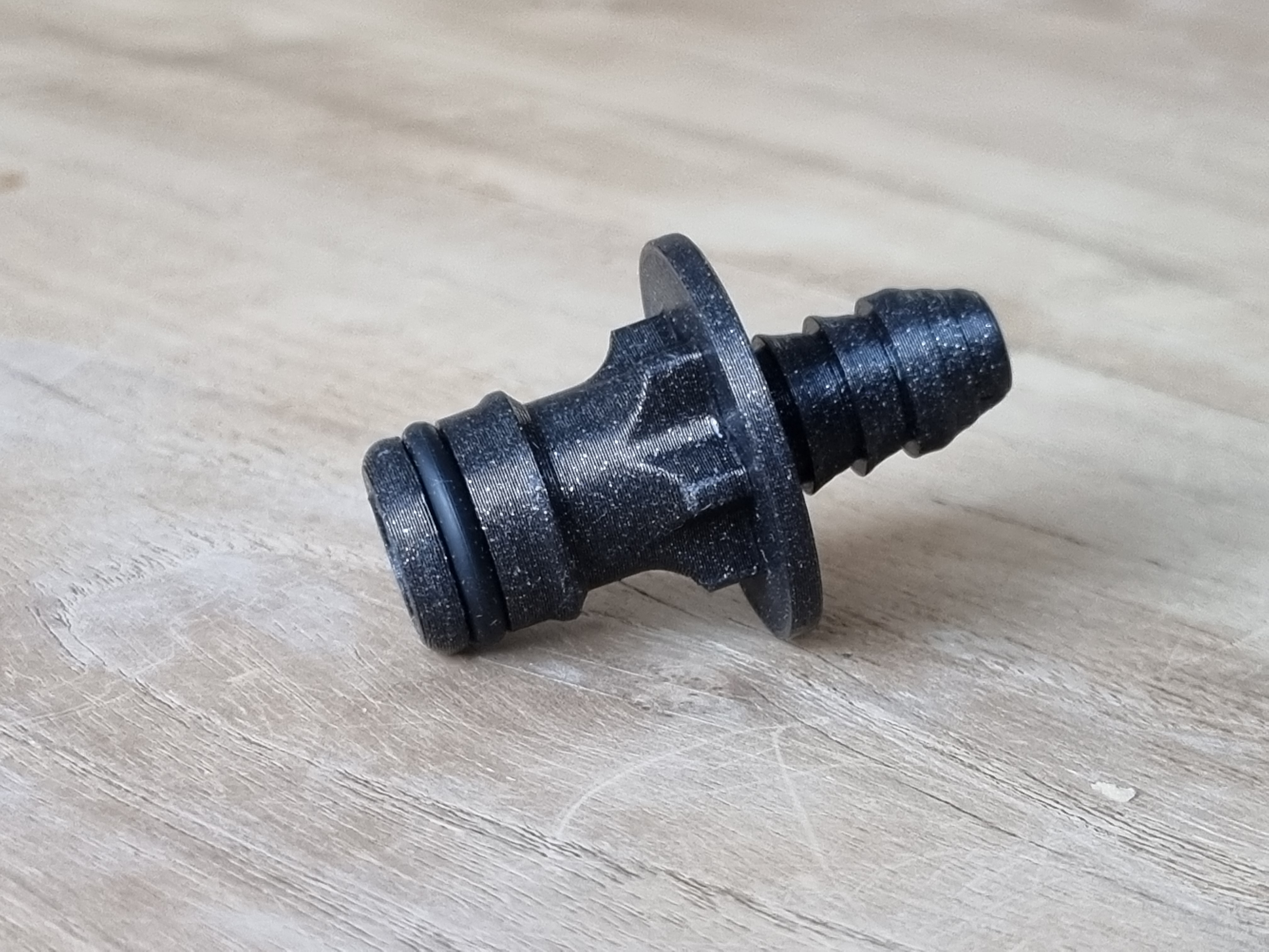 Washing machine emergency drain Gardena adapter