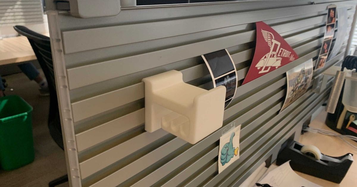 Headphones Holder for Steelcase Slatwall by Justin Spanier Download