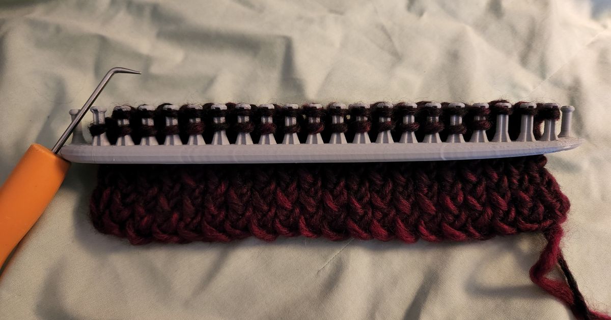 20 Peg Rectangular Knitting Loom by MrMessofGA Download free STL