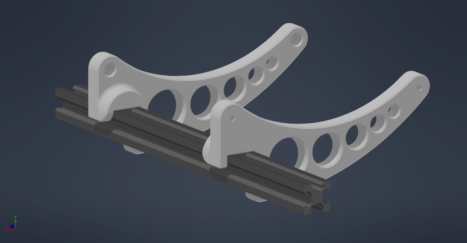 Multi Spool Holder 2020 Extrusion Remix