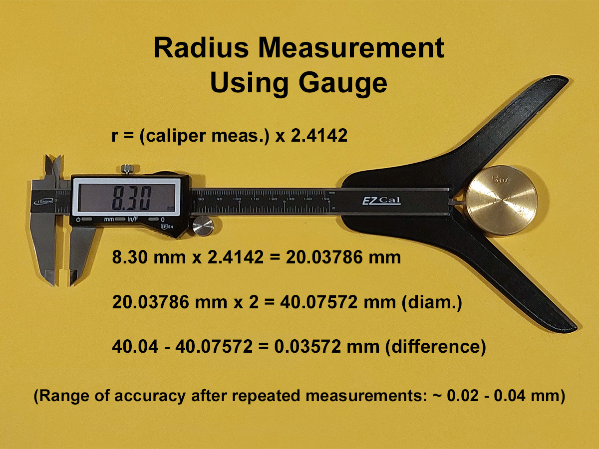 Radius Gauge Remix Tighter Fit, 0.02 0.04mm Accuracy, Flush Fit for 16mm x 3.5mm Caliper