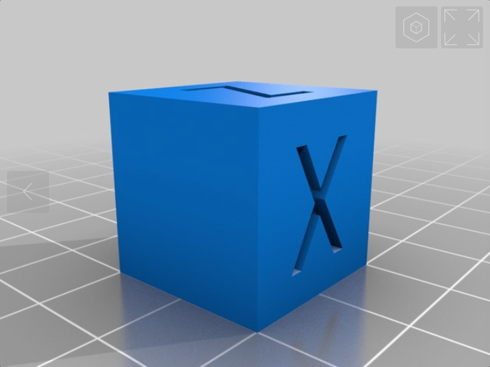 XYZ Calibration Cube - 20mm x 20mm x 20mm