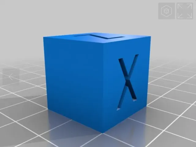XYZ Calibration Cube - 20mm x 20mm x 20mm