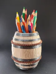 Wooden barrel Pen holder