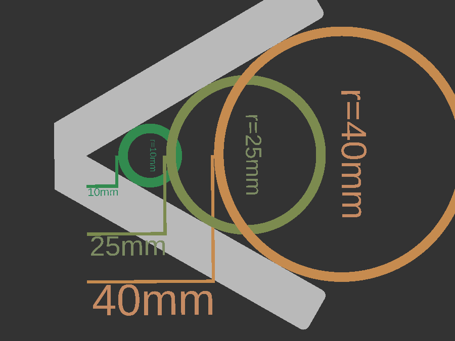 Direct radius gauge without calculation by Jack Download free STL