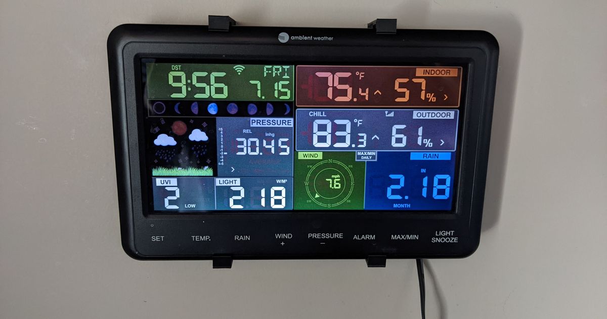 Weather Station Wall Mount by ArcherNE | Download free STL model ...